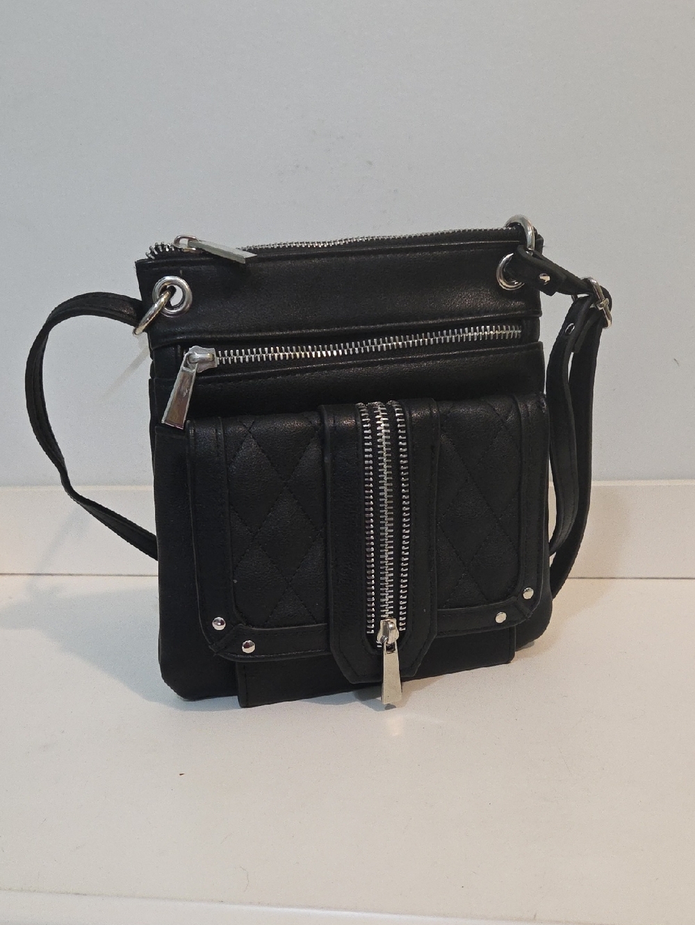 Classic Black Quilted Crossbody Bag - Women's Shoulder Bag